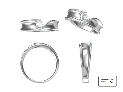 50 RING AND BAND 3D print model