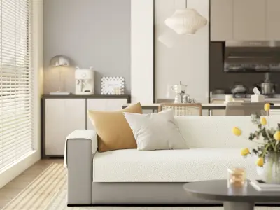 Modern residential indoorThe sitting room 3D model