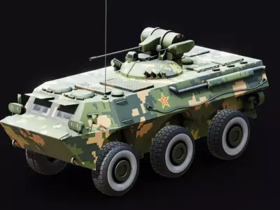 ZSL 92 APC Low-poly 3D model