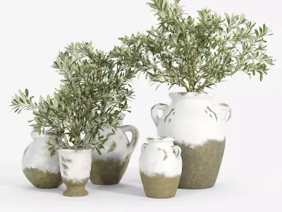 Tuscan Terra Cotta Vases 3D model