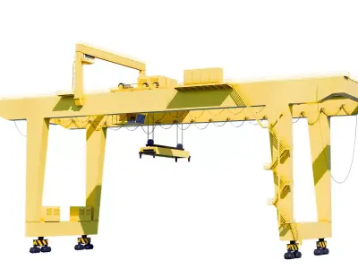 sea-port Crane for industrial scene 3D model