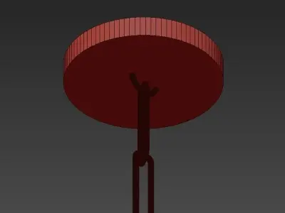 Emile four different chandeliers in gold and brass 3D model