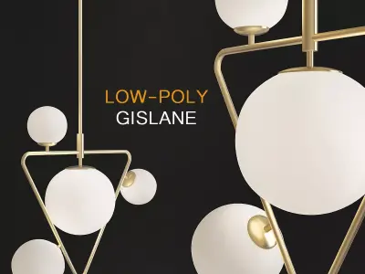 Gislane chandeleir 3d model Low-poly 3D model