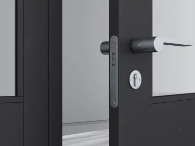 Aluminium door 167 3D model