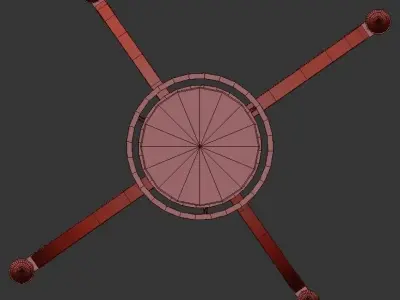 INFINITY chandelier with three lights hanging from it 3D model