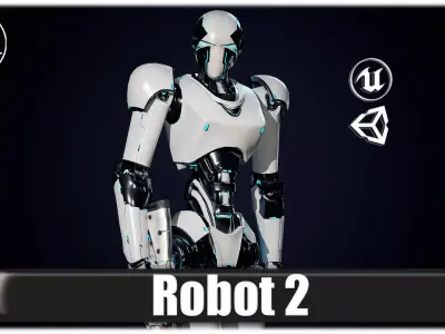 Robot 2 Low-poly 3D model