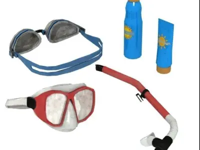 SUMMER TIME ASSETS Low-poly 3D model