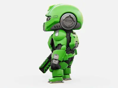 TOON TROOPER B-250   RIGGED 3D model