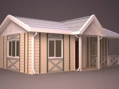 HOME house with roof 3D model