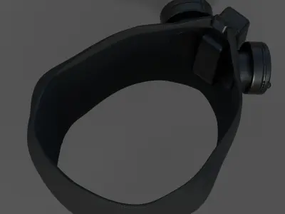 Gas mask respirator PBR textures low poly  Low-poly 3D model