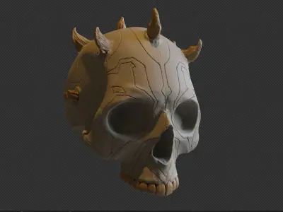 Darth Maul character Skull from star wars ready to print 3D print model