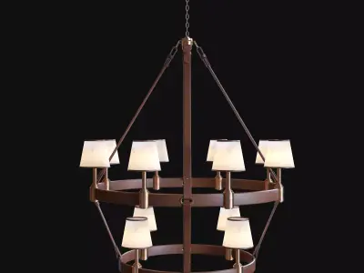 Riley Large Two-Tier Chandelier 3D model
