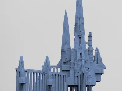 Wizards Master Fortress ocean 4  3D model