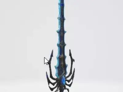 Frozen Sword 3D Asset Game Ready Model 3D model
