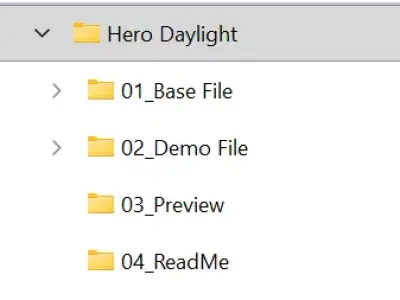 Daylight Interior Base Scene Corona Renderer 3D model