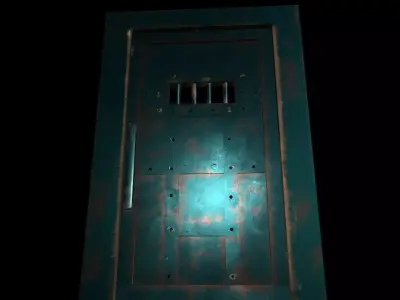 DoorMetalRustV2 Low-poly 3D model