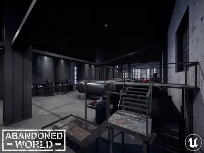 Modular Pumping Station for UE Low-poly 3D model