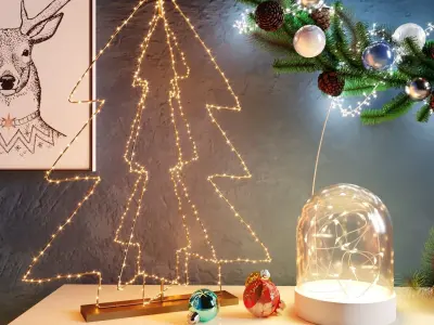 Christmas decor set 08 3D model