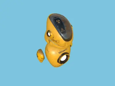 Flying Robot 07 Security - Character SciFi Design Low-poly 3D model