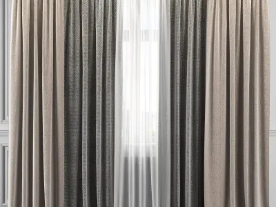 Curtain Set 321 3D model