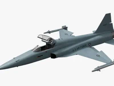  USAF Military Interceptor Aircraft Rigged for Maya 