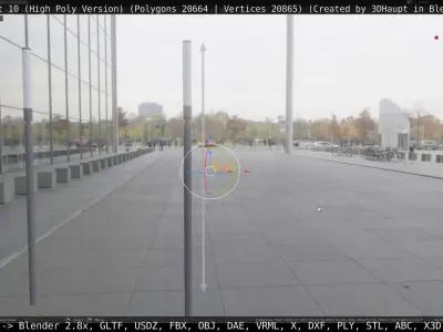 Street Light -10- High-Poly Version 3D model