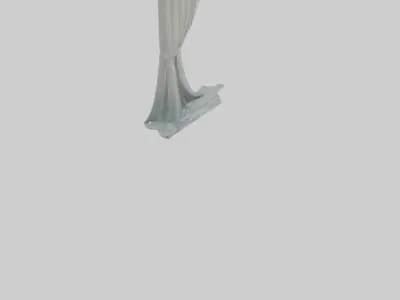 Curtain model Low-poly 3D model