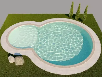 garden pool 3D model