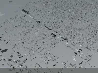 Detroit Streets and Buildings 3D model