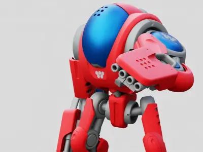 BATTLE DROID S-150 RIGGED 3D model
