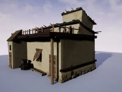 Poor man house Free low-poly 3D model