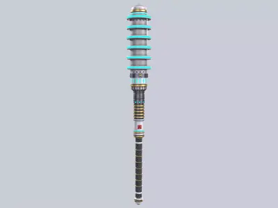 Scifi Powerbat Low-poly 3D model