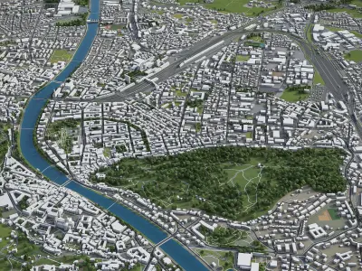 Salzburg Low-poly 3D model