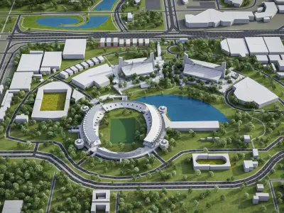 Beijing 2022 Low-poly 3D model