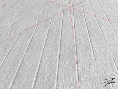 Stone paving 2 Low-poly 3D model