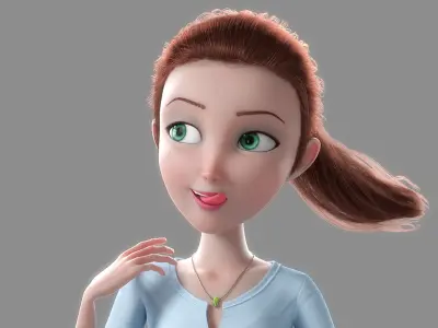  Cartoon Woman Rigged 