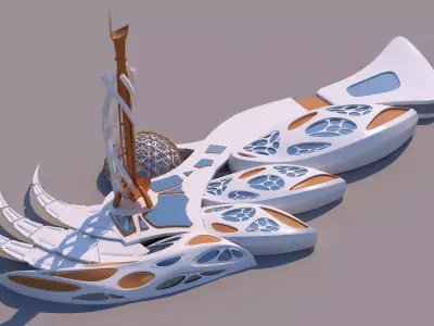 0093 - Organic Building 3D model