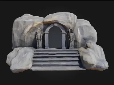 Ancient Stone Gateway  Sentinel of Forgotten Realms 3D model