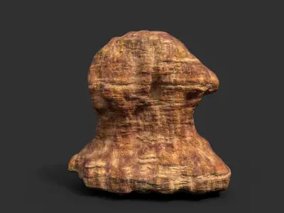 Low poly Mossy Cave Modular Column Pack Low-poly 3D model