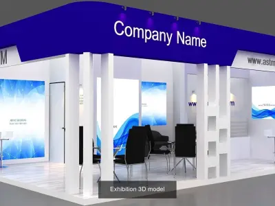 6 Minimal Exhibition in one Vol2 3D Model Pack