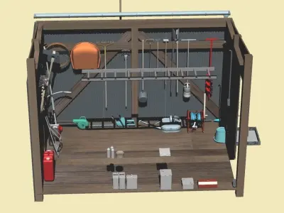Agriculture Barn Storage Room early model 3D model