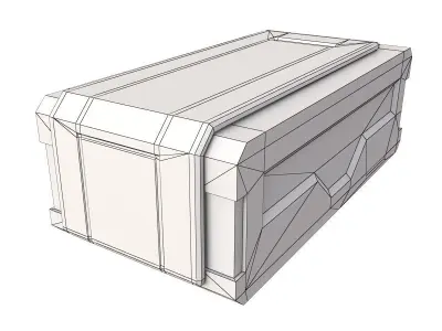 Sci Fi Box Low-poly 3D model
