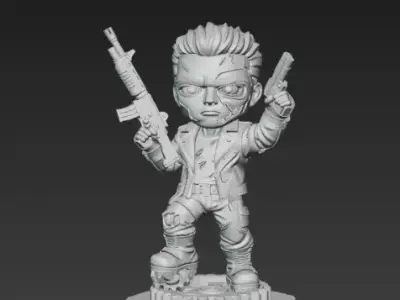 Terminator Deluxe Edition Cyborg of the Future 3D Model STL File 3D print model