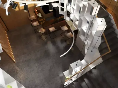 Artcaffe or Artgallery with Coffeplace 3D model