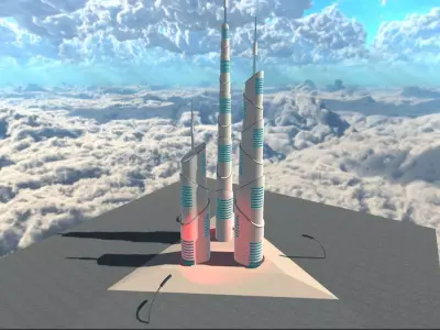 Sci-Fi Building 6 3D model
