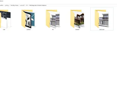 Villa C9 - Sketchup dwg lumion render picture 3D model