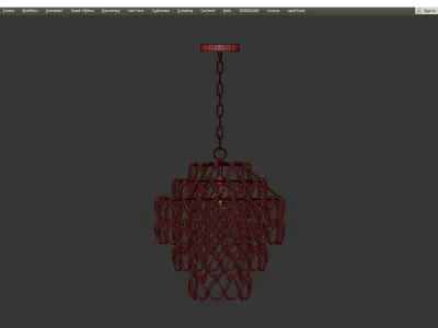 Noir Dolce Vita Chandelier Low-poly 3D model