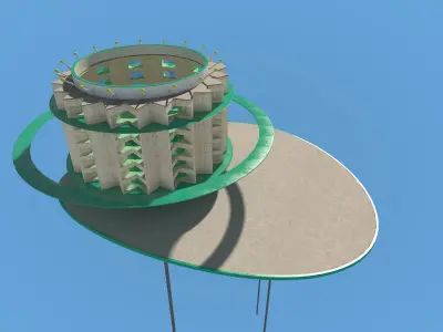 Futuristic Architecture Skyscraper 08 3D model