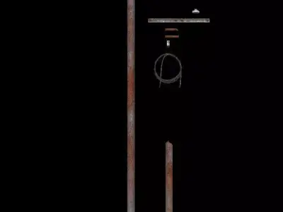 HIE Game Ready Utility Pole Set Low-poly 3D model