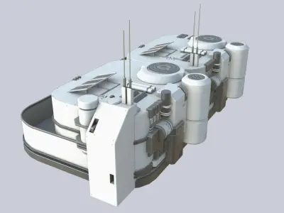 Scifi house Low-poly 3D model